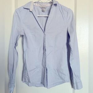 Light blue/white hue long sleeve button up. Perfect with business attire